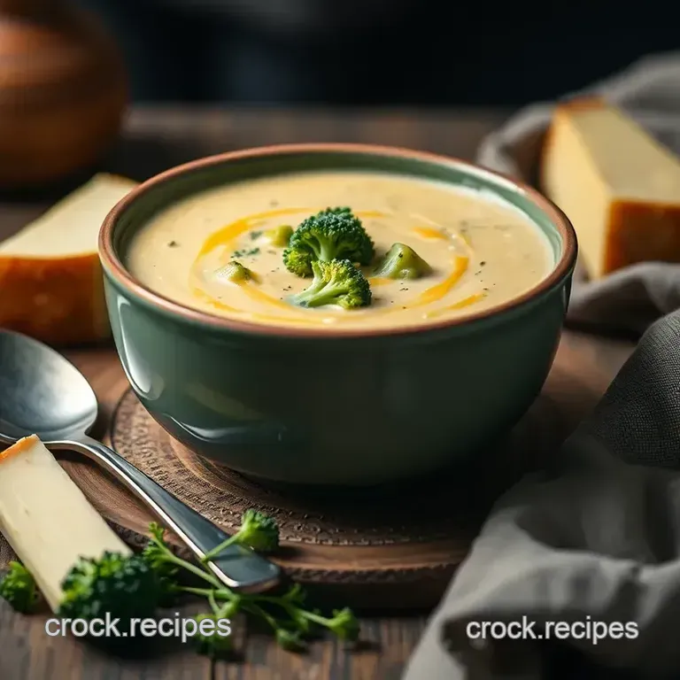 Savoring Creamy Broccoli & Stilton Soup presentation