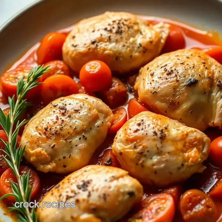 Delicious Chicken and Tomato Bake with Herbs presentation