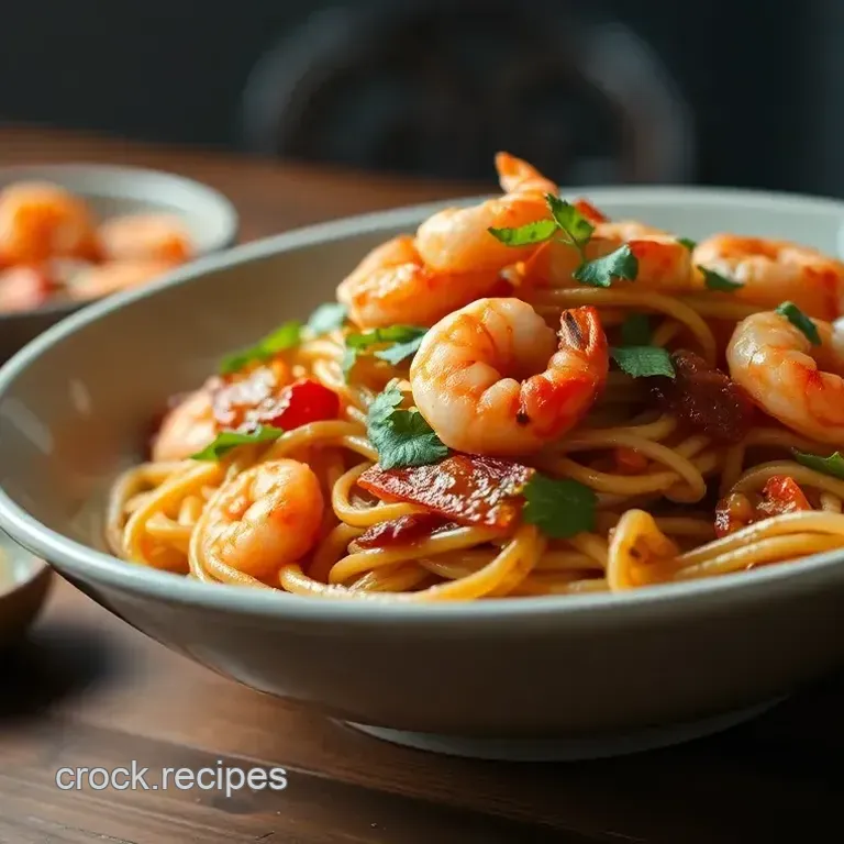 Stir-Fried Shrimp Singapore Noodles Delight