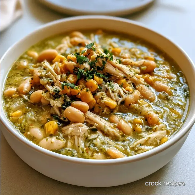 Dump and Go Chicken Chili with Salsa Verde