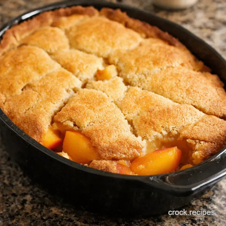 Dutch Oven Peach Cobbler A Slice of Southern Comfort presentation