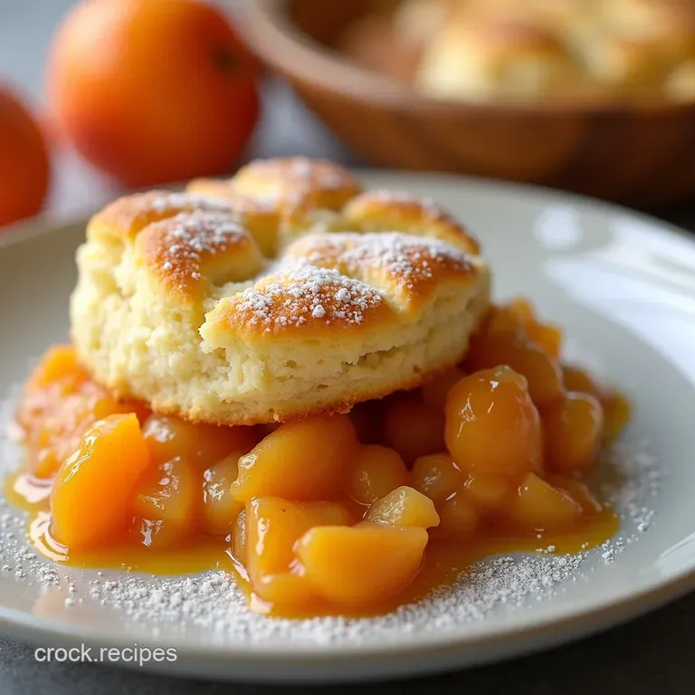 Summer Sunshine Cobbler Tangy Apricots Under a Golden Buttery Biscuit Topping