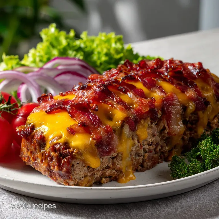 Easy Bacon Cheeseburger Meatloaf: the Ultimate Bake presentation