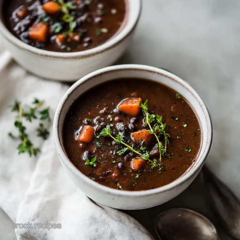 Easy Black Bean Soup: Aromatic & Velvety