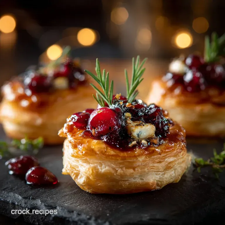 The Festive Fir Wreaths Cranberry Brie Thyme Puff Pastry Bites