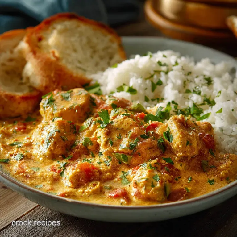 Easy Crock Pot Recipes: Our Creamy Chicken Curry (10-Minute Prep!) presentation