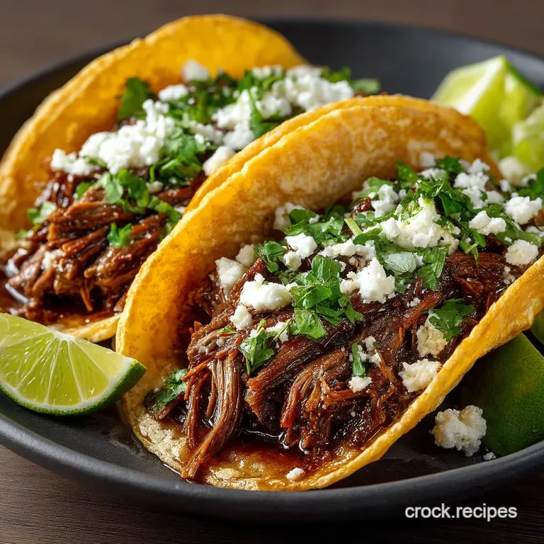 SlowCooker Smoky Chipotle Crock Pot Steak Tacos presentation