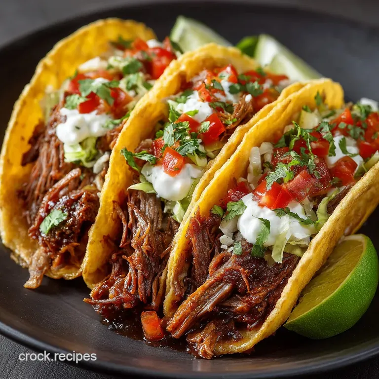 Foolproof Crock Pot Steak Tacos Smoky ForkTender Shredded Beef