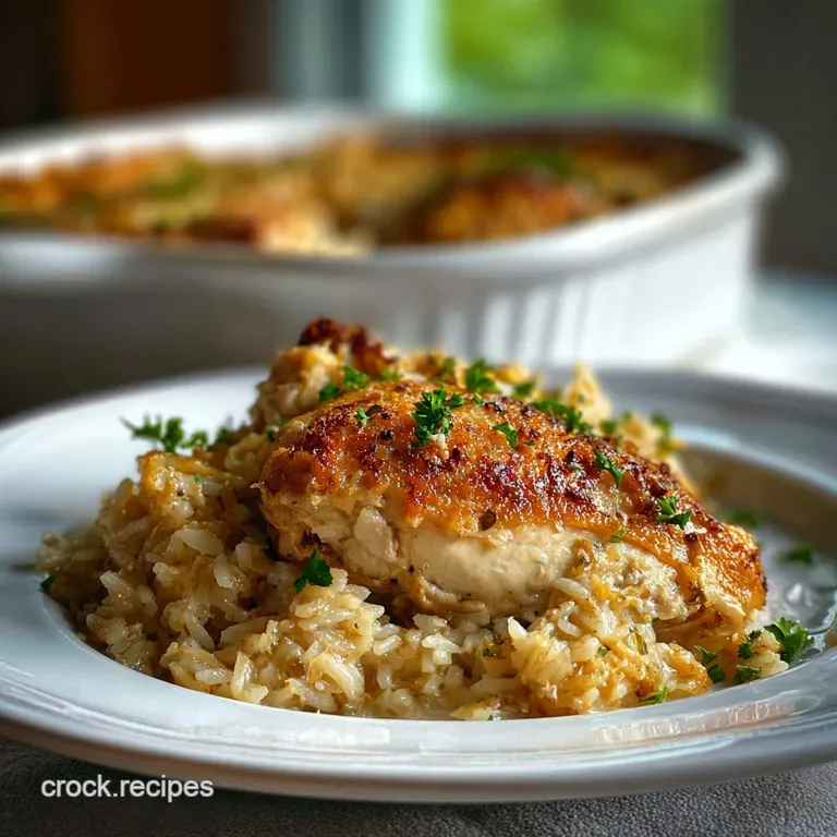 Easy Casserole Recipe Family Dinner: One-Pan Chicken & Rice