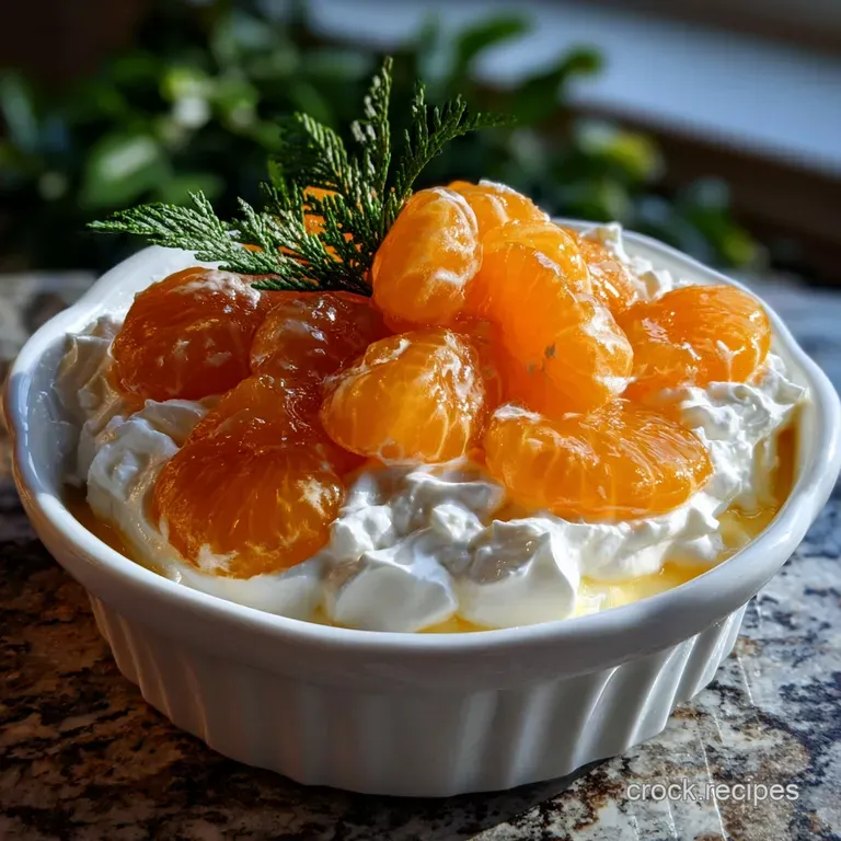 Easy Mandarin Orange Jello Fluff Salad Recipe presentation