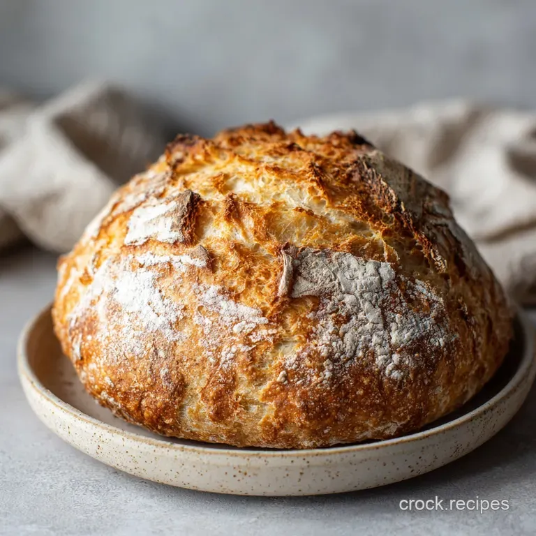 Easy No Knead Bread: Crusty and Golden