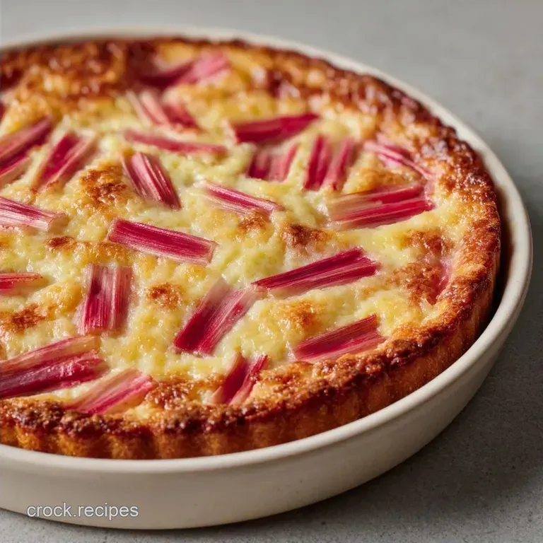 Easy Rhubarb Custard Pie: Silky and Tart