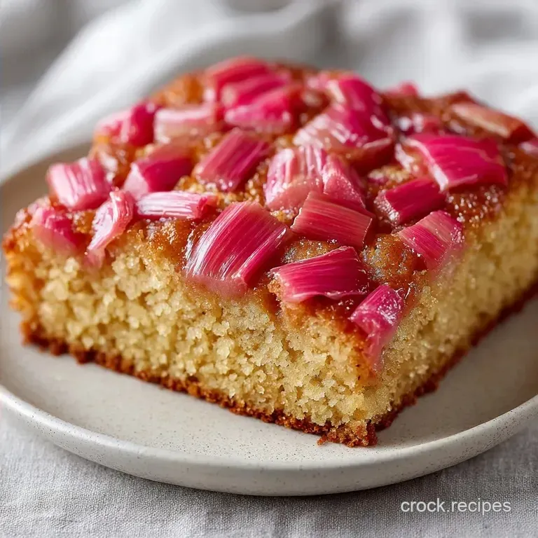 Easy Rhubarb Sheet Cake: Moist and Buttery