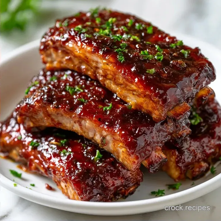 Easy Slow Cooker BBQ Ribs with Brown Sugar