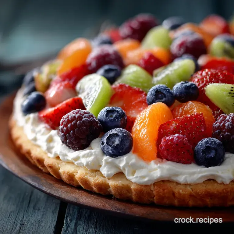 Fruit Pizza: the Ultimate Summer Garden Recipe with Cream Cheese Glaze presentation