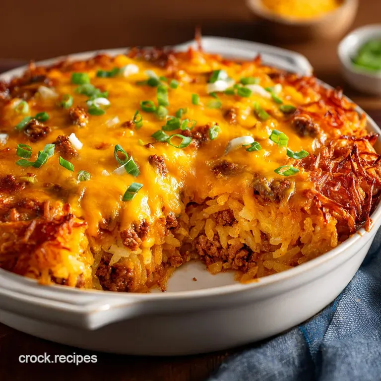 Taco Hashbrown Casserole Cheesy Fiesta Bake with Crispy Potatoes