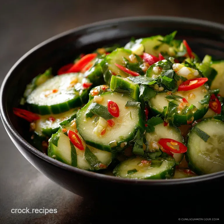 Thai Cucumber Salad: Zesty Crisp Ajad with Toasted Peanuts presentation