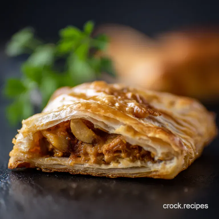 Effortless Chicken Mushroom Pastry Parcels presentation