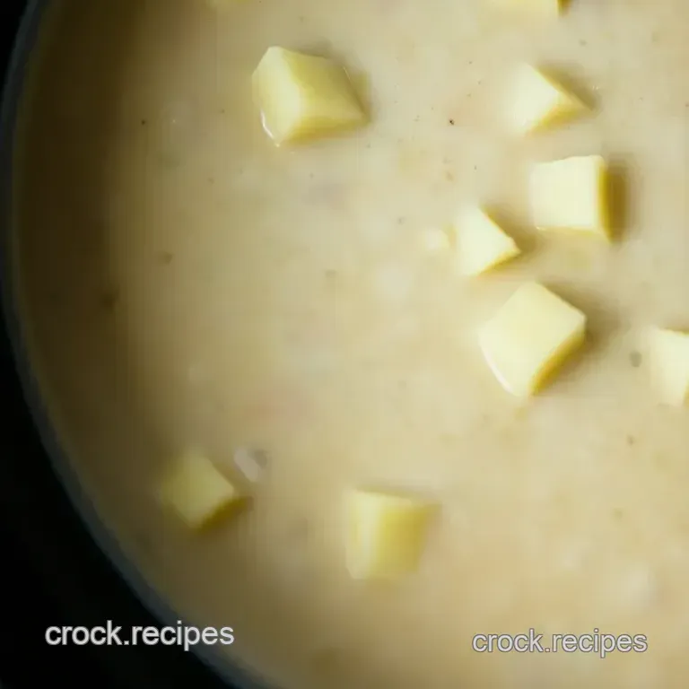 Effortless Creamy Crock-Pot Potato Soup presentation