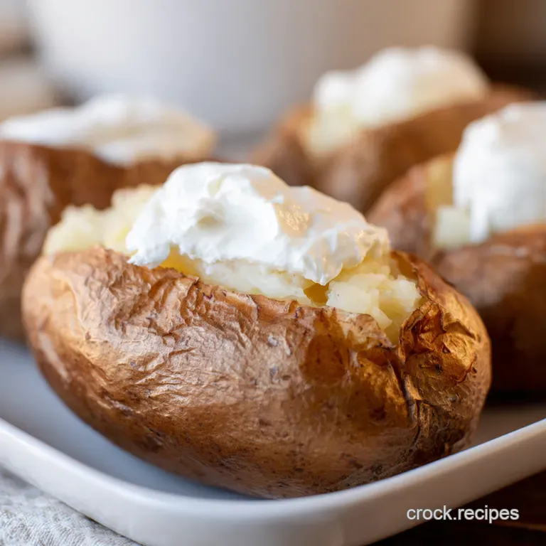 Effortless Crock Pot Baked Potatoes: Fluffy Perfection