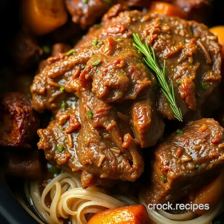 Effortless Sunday Slow Cooker Pot Roast presentation