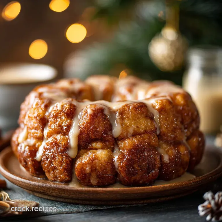 Eggnog Monkey Bread: the Ultimate Gooey Festive Pull Apart Bread presentation