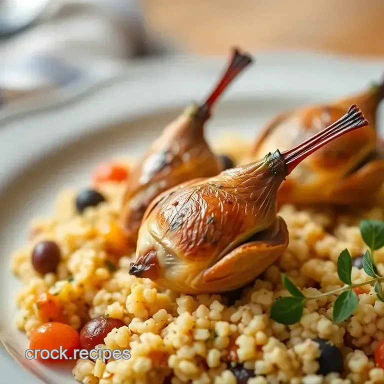 Roasted Quail Fruity Couscous Delight