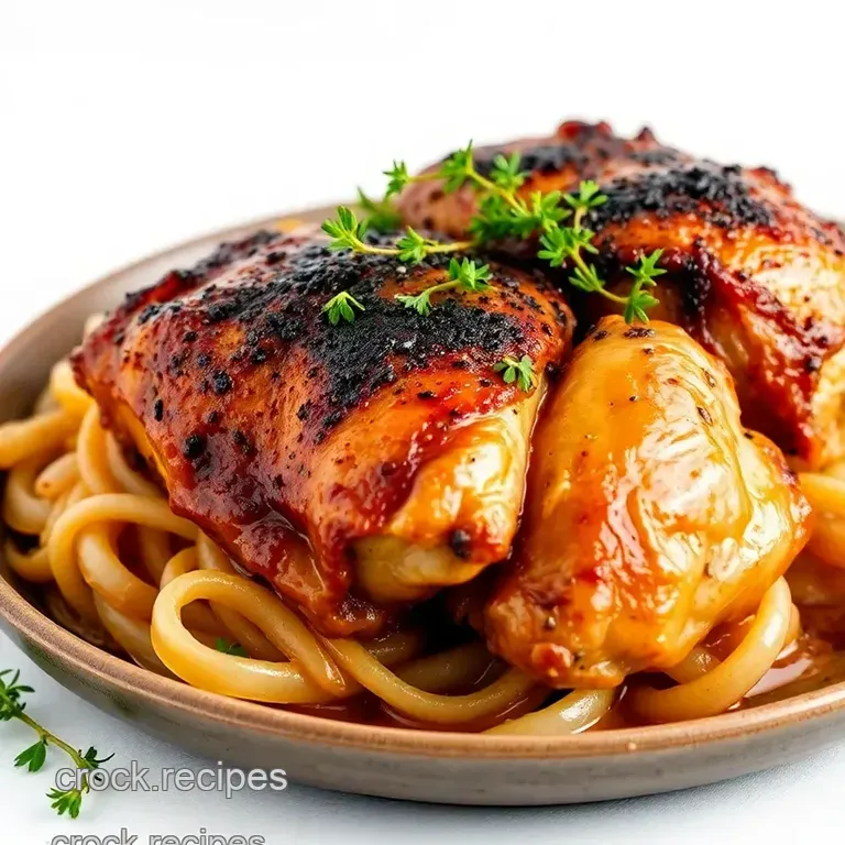 Fall-Off-The-Bone Slow Cooker Chicken Thighs presentation