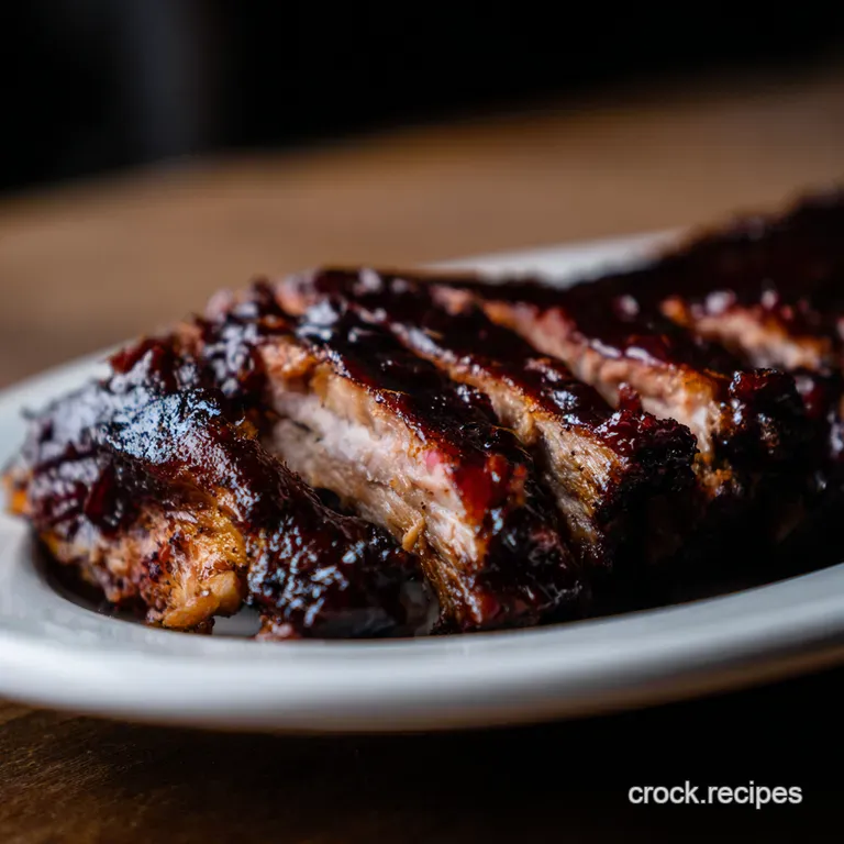 FallOffTheBone CrockPot Ribs No BBQ Required presentation