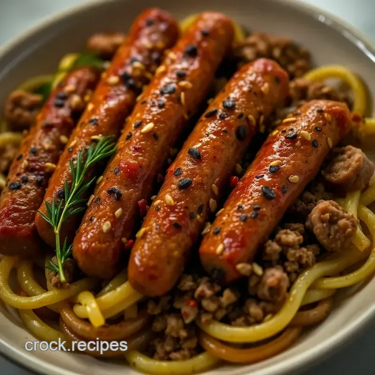 Fennel-Infused Homemade Sausage Links presentation