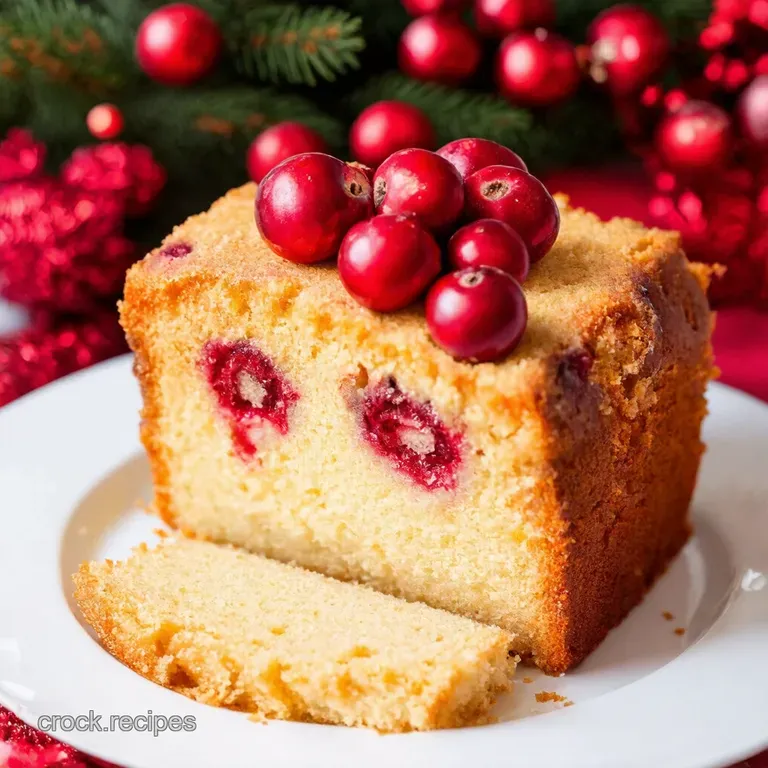 Festive Cranberry Bliss A Christmas Pound Cake