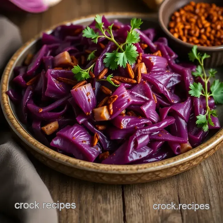 Sautéed Red Cabbage with Warm Spices presentation