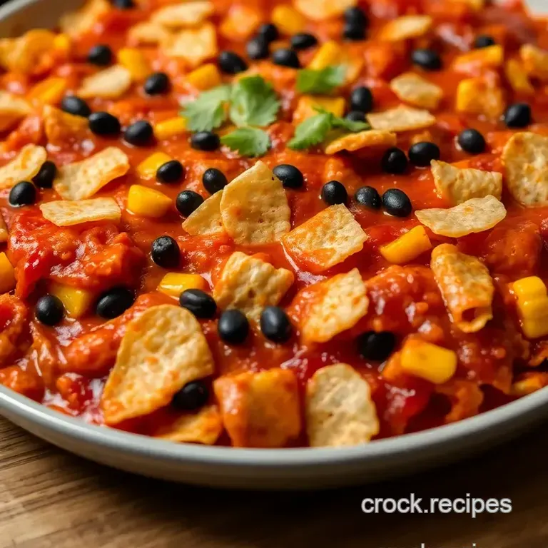 Fiesta Chicken Enchilada Casserole presentation