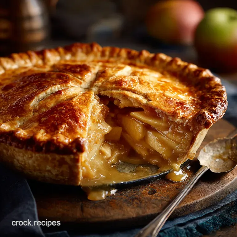 Autumns Best Spiced Apple Butter Custard Pie with Flaky Crust