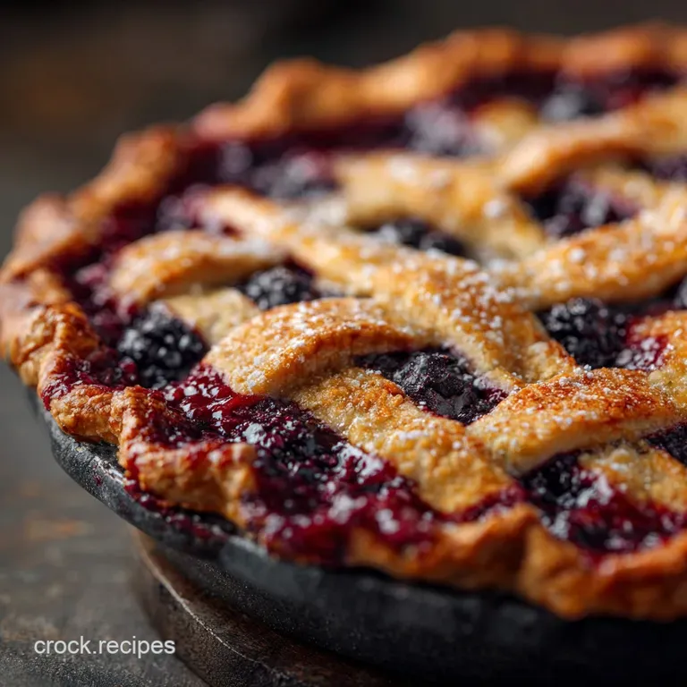 The Summer Hedgerow Ultimate Blueberry and Blackberry Lattice Pie presentation