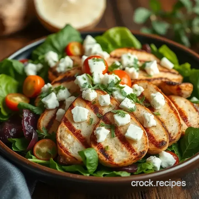 Grilled Chicken Winter Salad with Feta