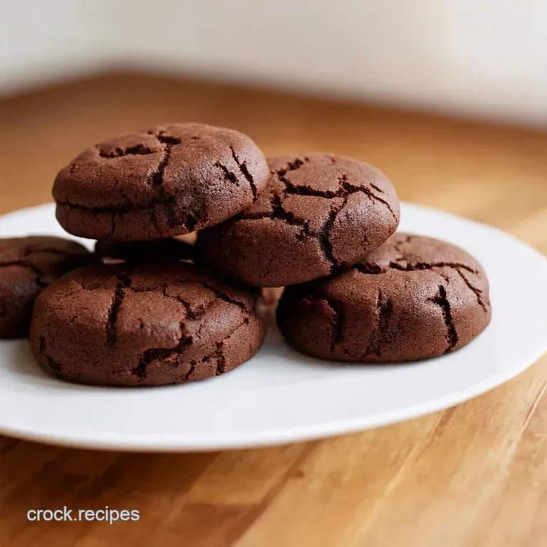 Flourless Fudge Crinkle Cookies presentation