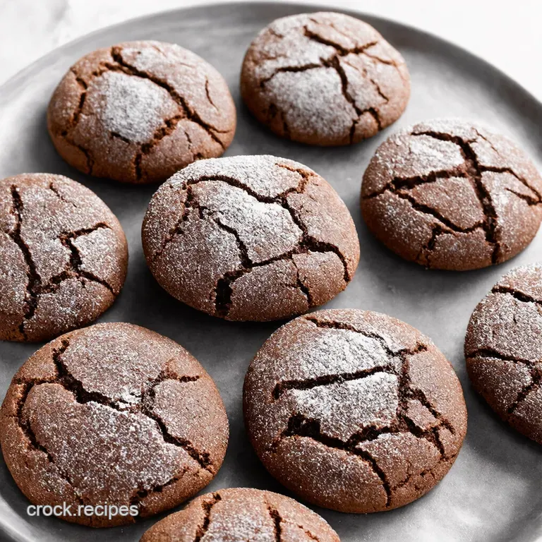Flourless Fudge Crinkle Cookies