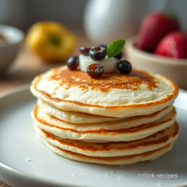 Fluffy Coconut Flour Pancakes presentation