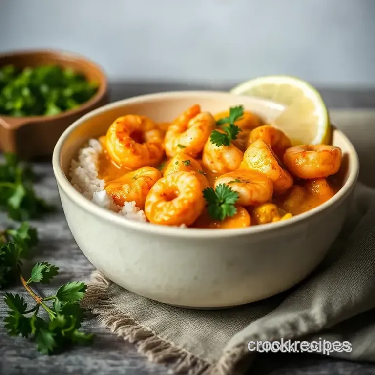 Sautéed Prawn Coconut Curry Delight presentation