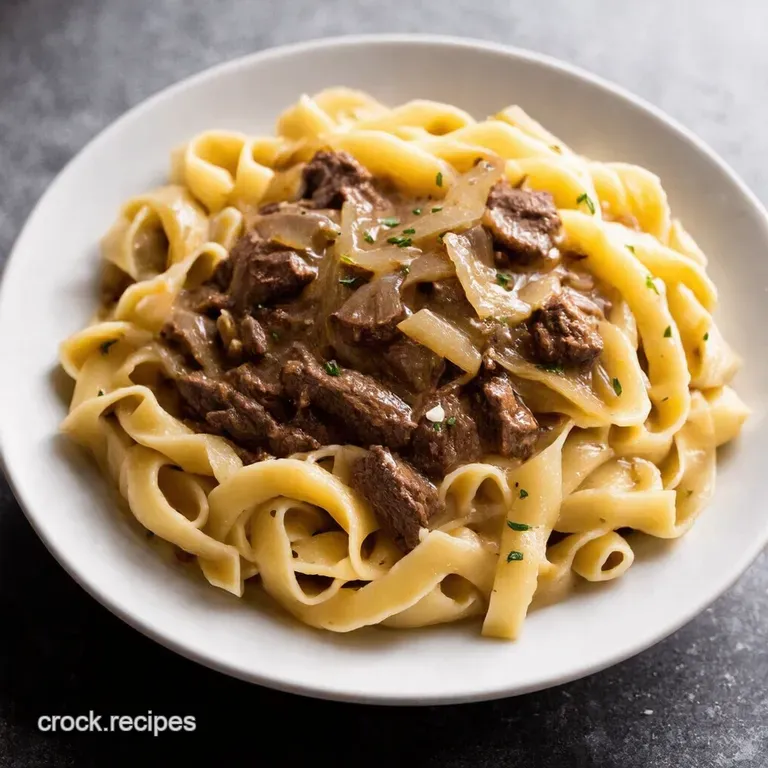 French Onion Beef Noodle Bliss