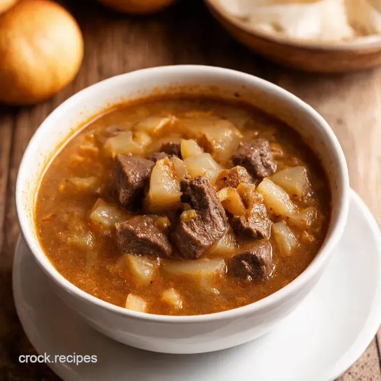 French Onion Soup with Beef Coq Au Vins Savory Cousin presentation