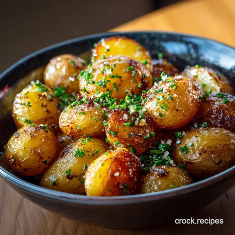 Fried Baby Potatoes with Garlic Brown Butter Crispy Nutty and Perfect presentation