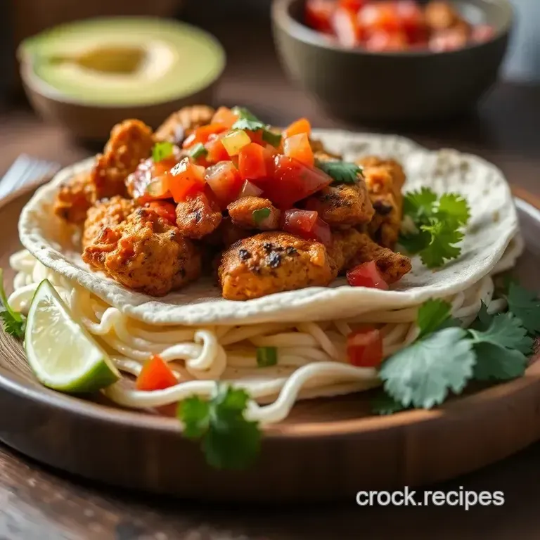Crispy Fried Chicken Fajitas with Refreshing Zesty Salsa presentation
