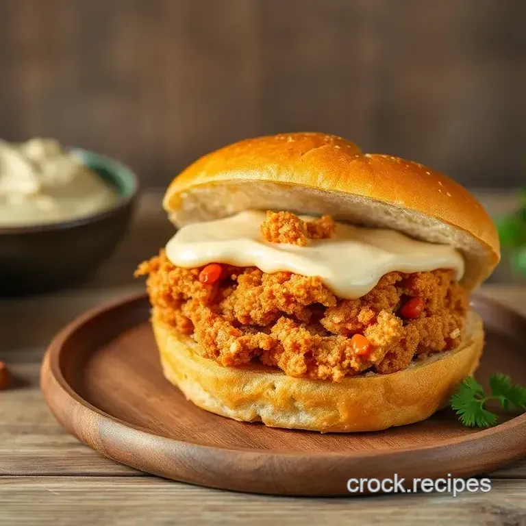 Spicy Fried Chicken Kimchi Mayo Ciabatta Sandwich