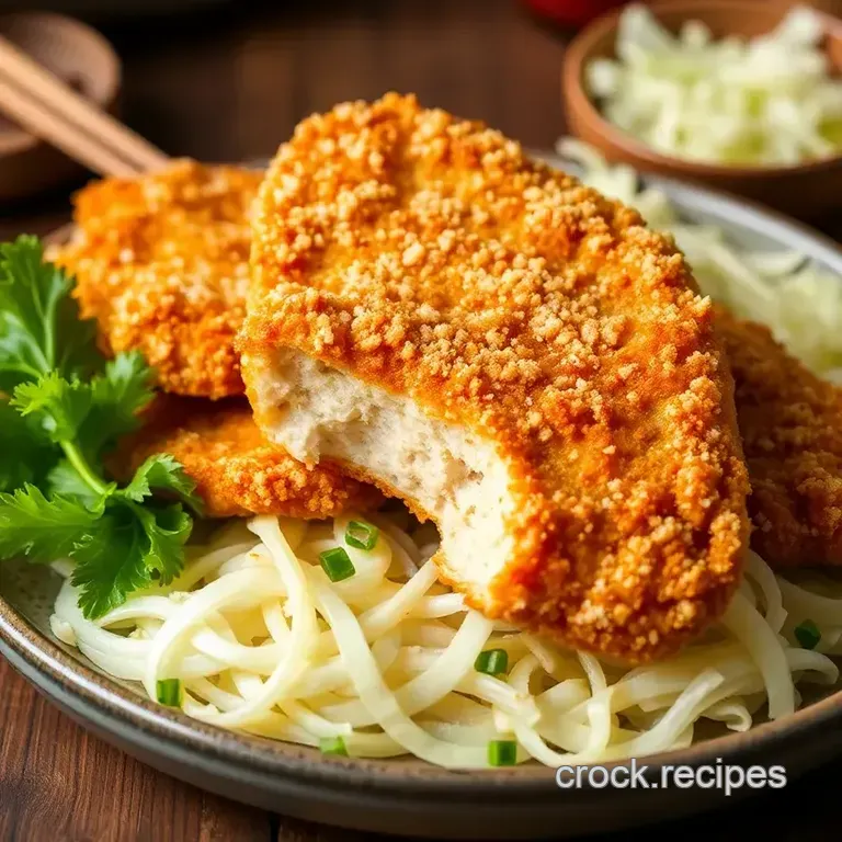 Fried Chicken Kimchi Schnitzels Delight presentation