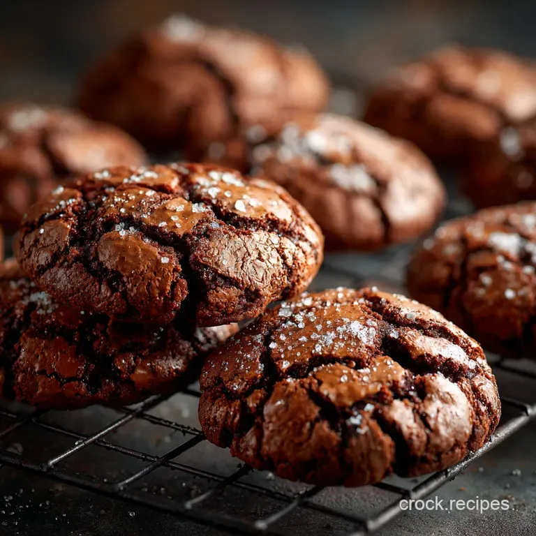 Fudgy Brownie Cookies: the Best Crinkle Top Recipe Youll Ever Make presentation