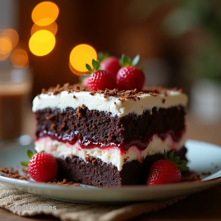 The Ultimate Black Forest Brownie Trifle Layers of Fudgy Heaven presentation