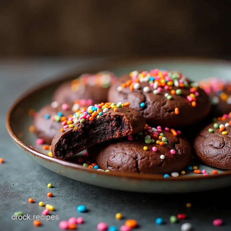 Out of This World Fudgy Cosmic Brownie Cookies with Signature Sprinkles