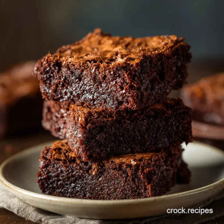 Homemade Brownies: the Ultimate Fudgy Recipe with the Crinkly Top presentation